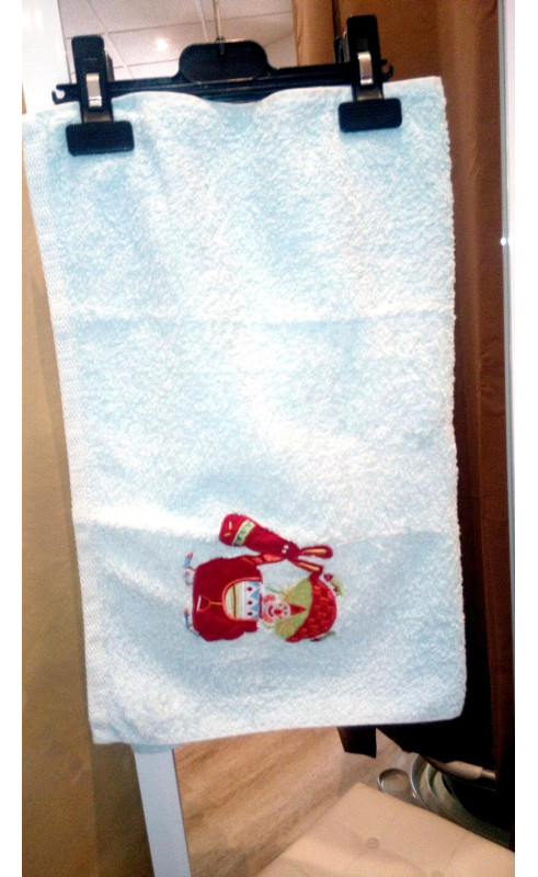 Serviette de bain bleu clown