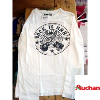 T shirt blanc guitare