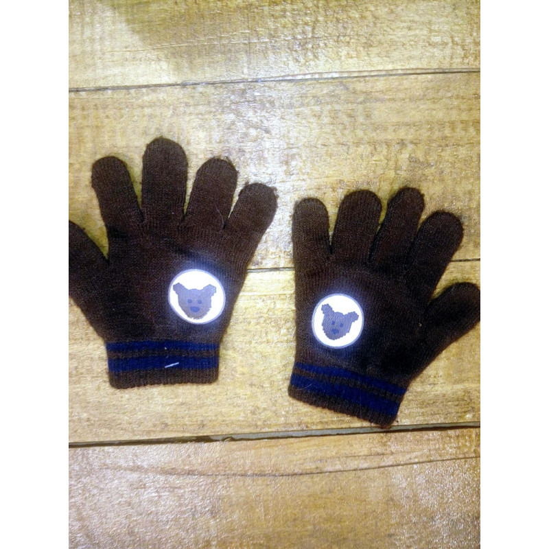 Gants marron ourson 