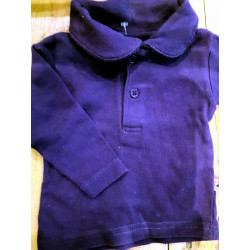 T shirt violet avec col 