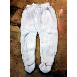 pantalon lainage blanc avec pieds 