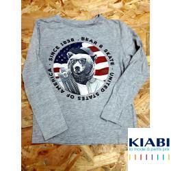 T shirt gris ours