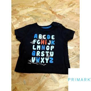 T shirt bleu marine alphabet MC