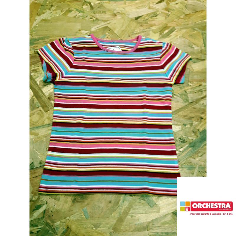 T shirt bandes colorées