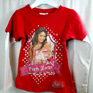 T shirt corail et blanc fun zone ML