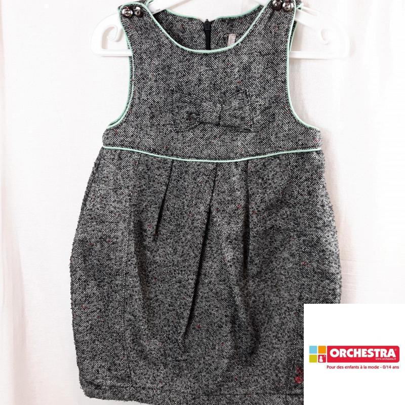 Robe gris chiné