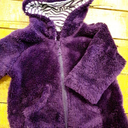 Veste chaude polaire violet 6 mois