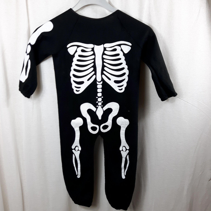 Costume squelette avec cagoule T3/4 ans