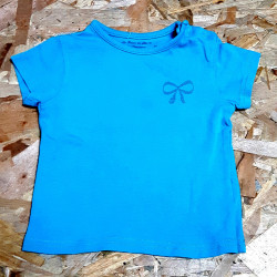 T shirt bleu nœud MC
