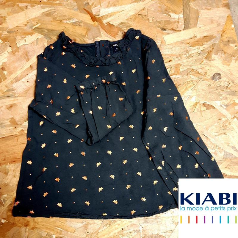 Blouse kaki papillon