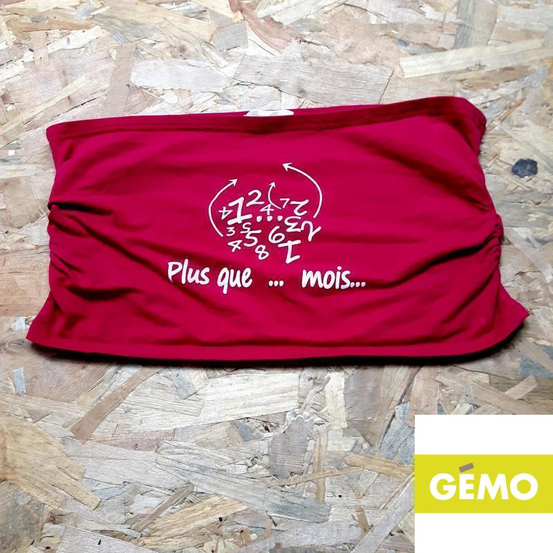 BANDEAU ROSE AVEC INSCRIPTION TU