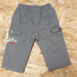 Pantalon doublé gris à poches