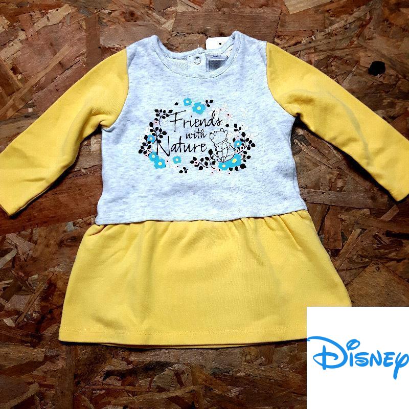 Robe en coton grise et jaune Winnie l'ourson