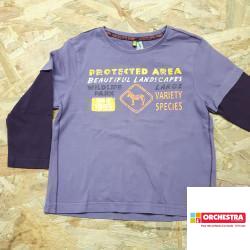 T shirt violet imprimé protected area