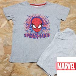 Pyjama short Spiderman gris