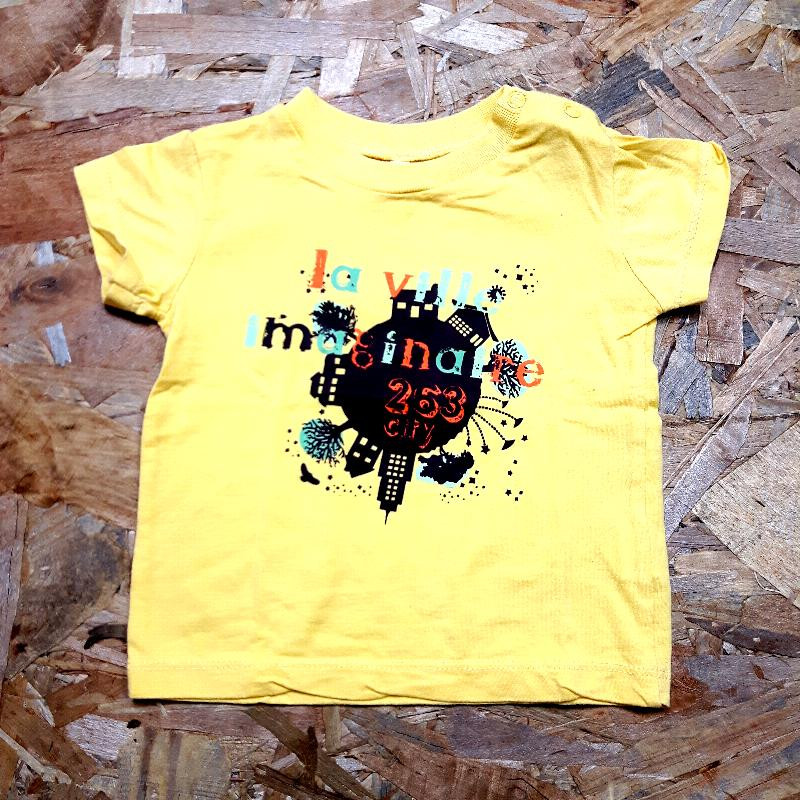 T shirt MC jaune la ville imaginaire