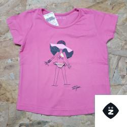 T shirt rose fille "comme...