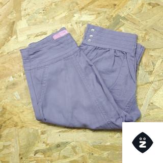 Pantalon type sarouel violet en lin