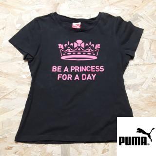 T shirt MC noir inscriptions rose fluo be a princess