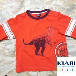 T shirt ML orange Dinosaure