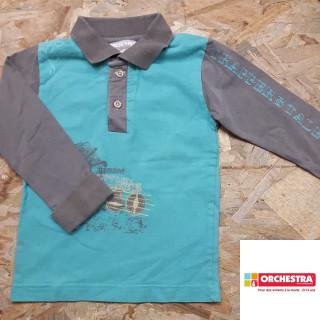 polo ML taupe et turquoise