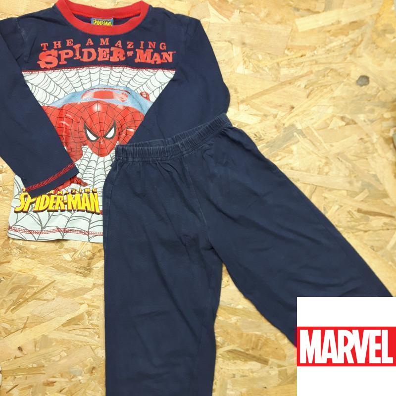 pyjama 2 pièces bleu marine et rouge spiderman