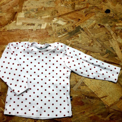 sweat rose pale a pois rouge
