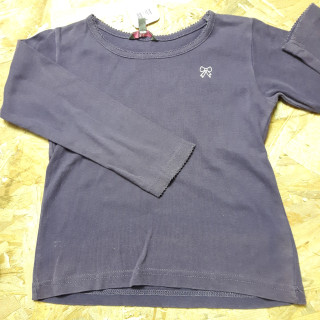 t shirt ML violet noeud pailleté