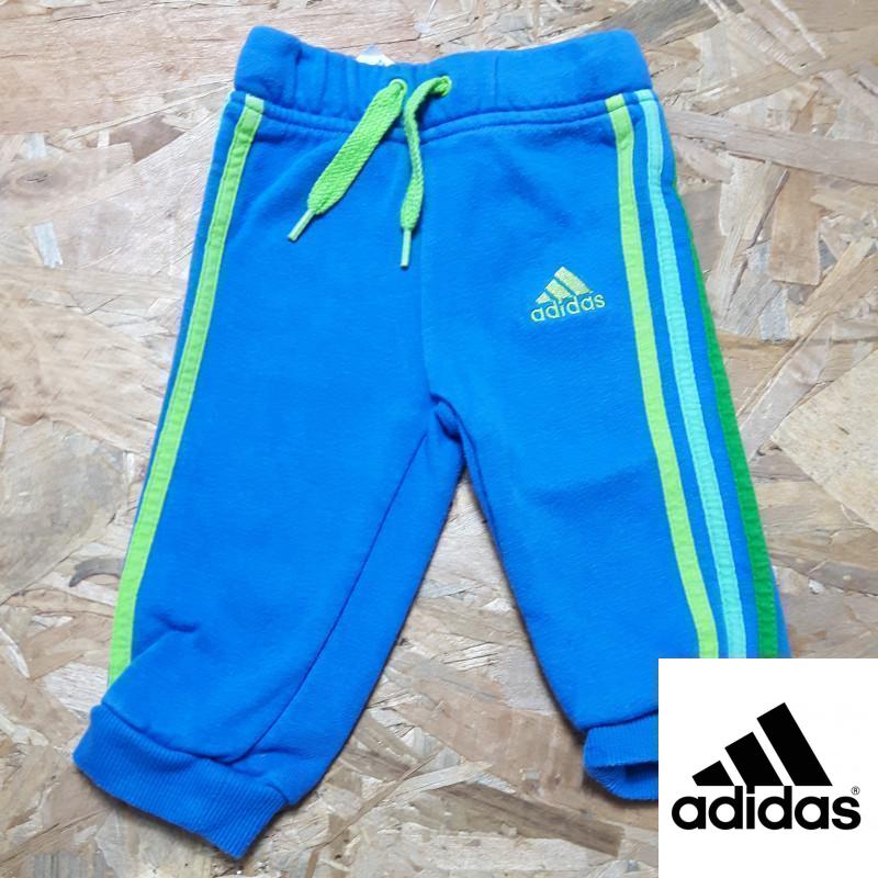 pantalon jogging bleu bandes vertes