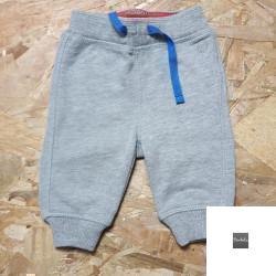 pantalon jogging gris liens bleus