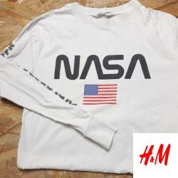 t shirt ML blanc NASA
