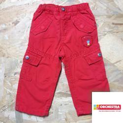 pantalon doublé rouge poches