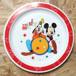 assiette blanc et rouge Mickey