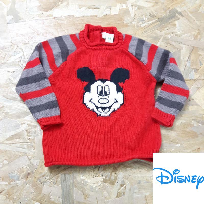 Pull rouge en laine Mickey