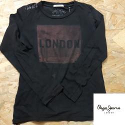 t shirt ML noir "LONDON"