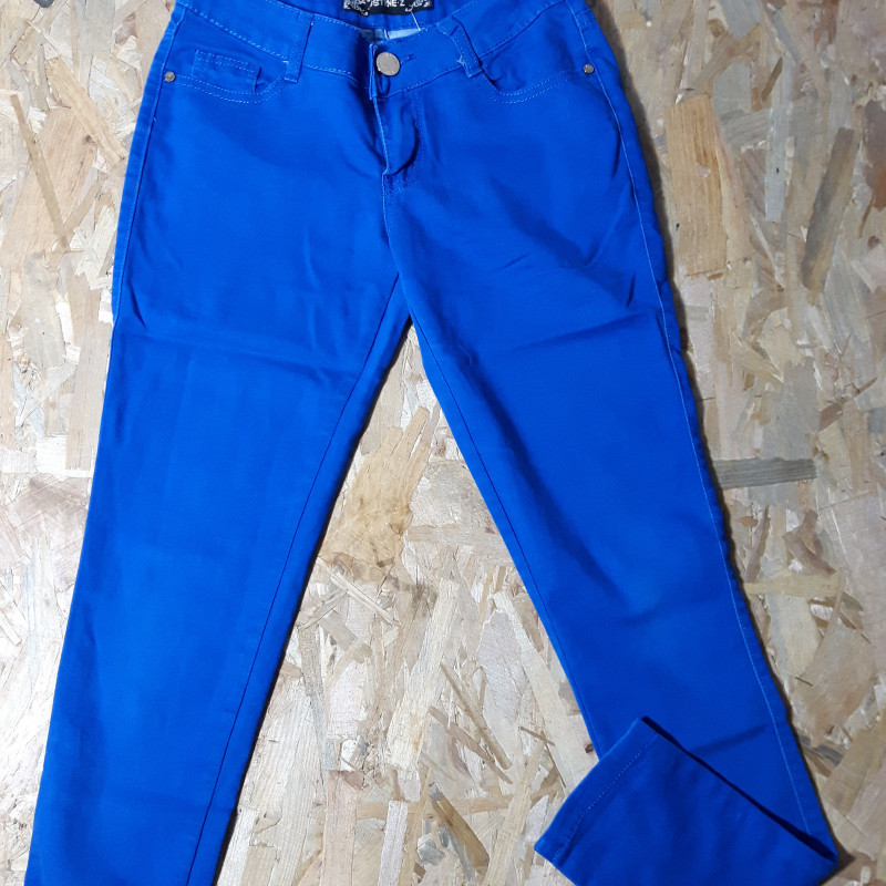 pantalon jean bleu électrique 14/16 ans
