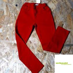 pantalon jean rouge