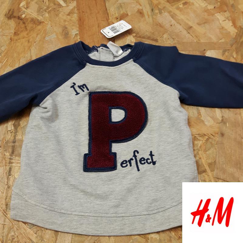 sweat marine et gris "i'm Perfect"