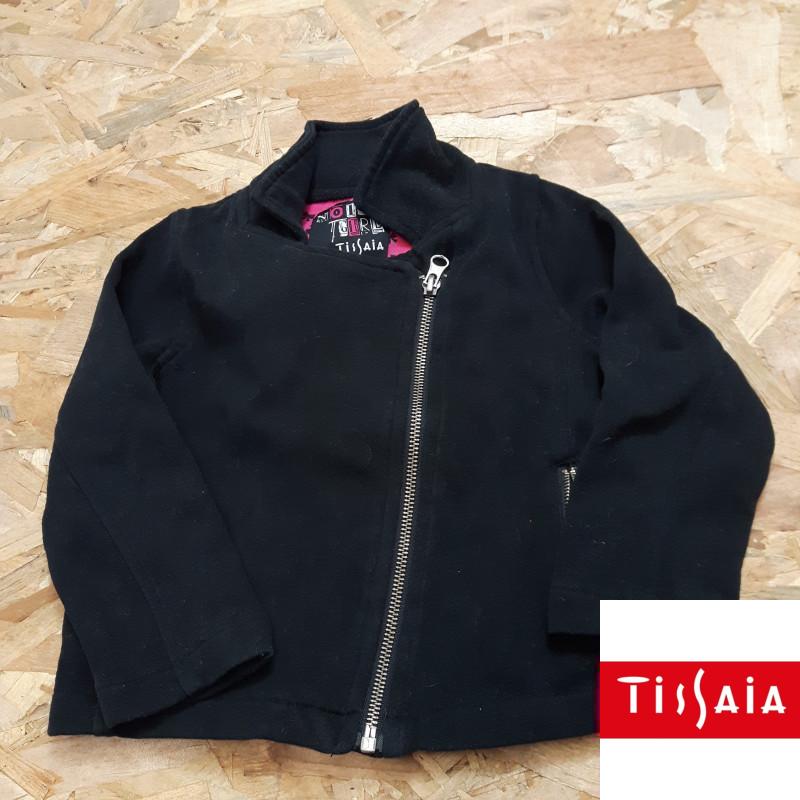 veste noir zippé poches