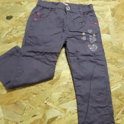 pantalon violet coeurs colorés