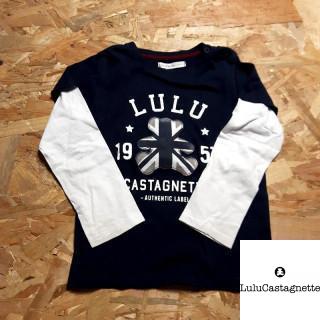 t shirt ML marine et blanc lulu castagnette