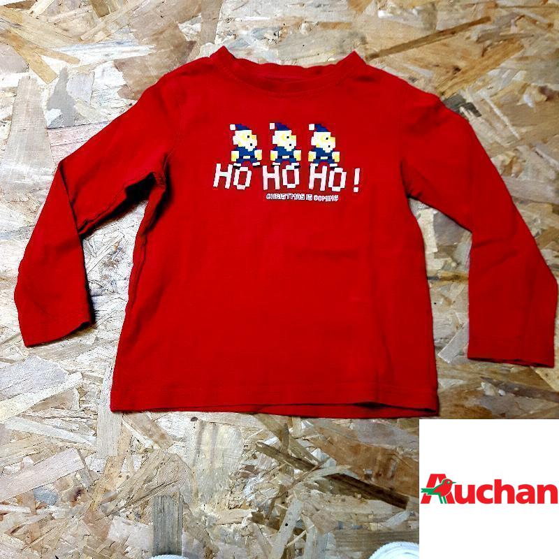 T shirt ML rouge "Ho ho ho"