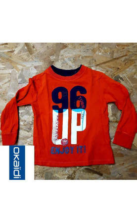 T shirt ML orange et marine "96"