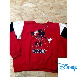 sweat rouge marine et blanc Mickey