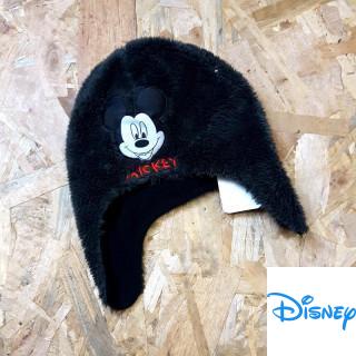 bonnet duveteux gris foncé broderie Mickey