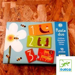 puzzle duo chiffres et animaux