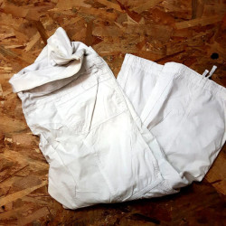 pantalon en toile blanc
