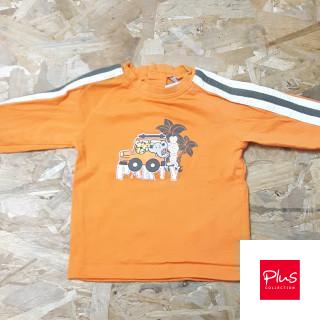 T shirt ML orange bandes blanches et kakis "jungle"