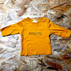 T shirt moutarde pipelette 