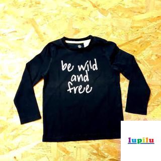 T shirt ML marine "Be wild and free"